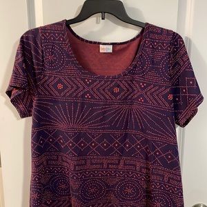 Purple dotted design top